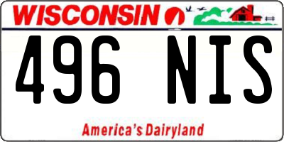 WI license plate 496NIS