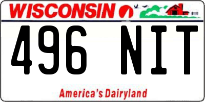 WI license plate 496NIT