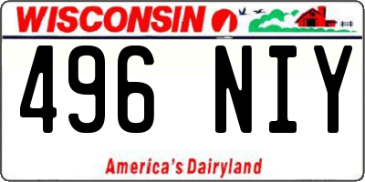 WI license plate 496NIY
