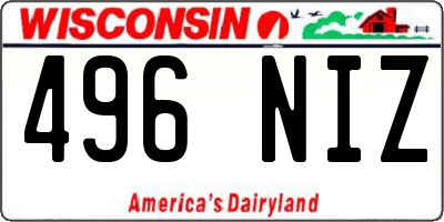 WI license plate 496NIZ