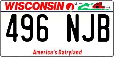 WI license plate 496NJB