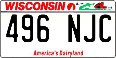 WI license plate 496NJC