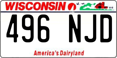 WI license plate 496NJD