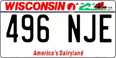 WI license plate 496NJE