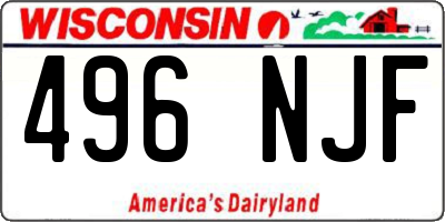 WI license plate 496NJF