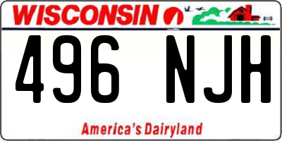 WI license plate 496NJH