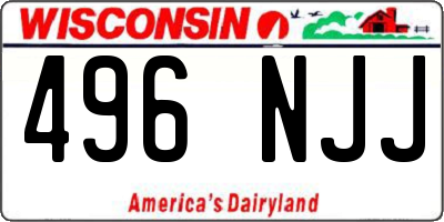 WI license plate 496NJJ
