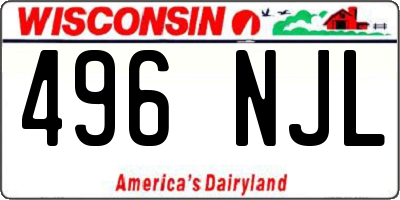 WI license plate 496NJL