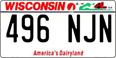 WI license plate 496NJN