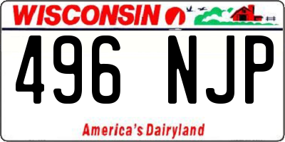 WI license plate 496NJP