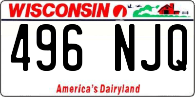 WI license plate 496NJQ