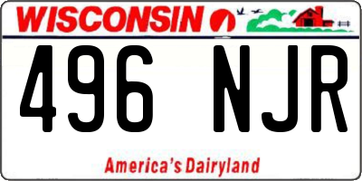 WI license plate 496NJR