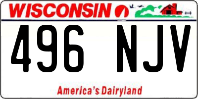 WI license plate 496NJV