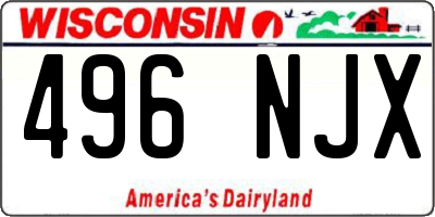WI license plate 496NJX