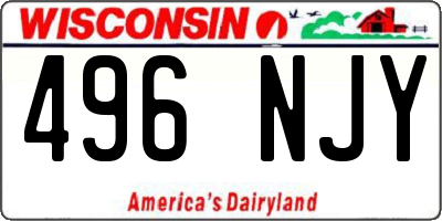 WI license plate 496NJY