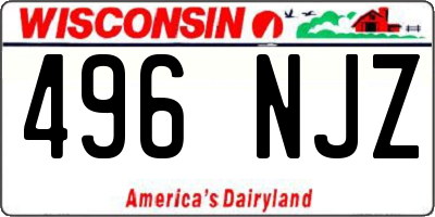WI license plate 496NJZ