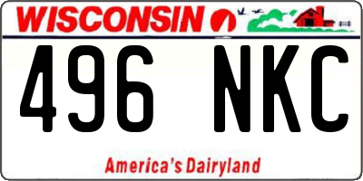 WI license plate 496NKC