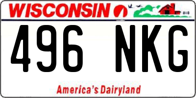 WI license plate 496NKG