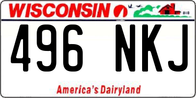 WI license plate 496NKJ
