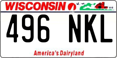 WI license plate 496NKL