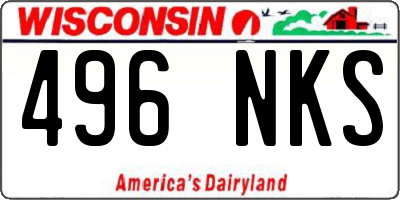 WI license plate 496NKS