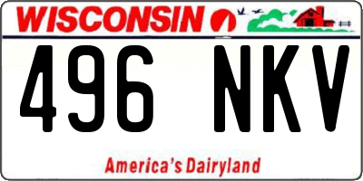 WI license plate 496NKV