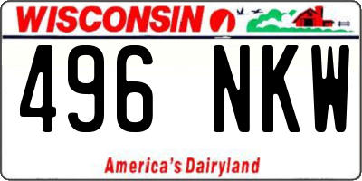 WI license plate 496NKW