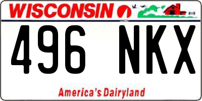 WI license plate 496NKX