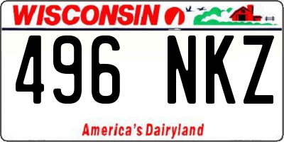 WI license plate 496NKZ