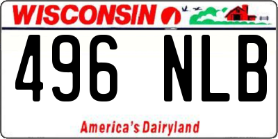 WI license plate 496NLB