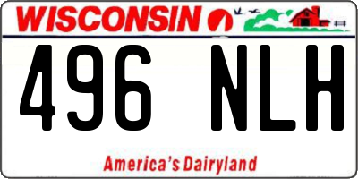 WI license plate 496NLH
