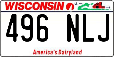 WI license plate 496NLJ