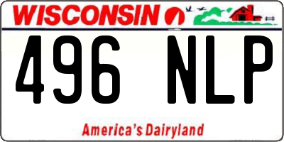 WI license plate 496NLP