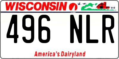 WI license plate 496NLR