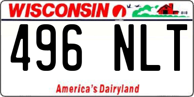 WI license plate 496NLT