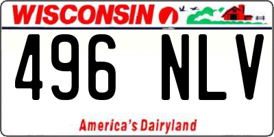 WI license plate 496NLV
