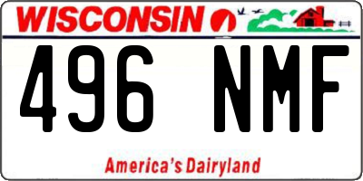 WI license plate 496NMF