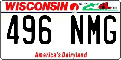 WI license plate 496NMG