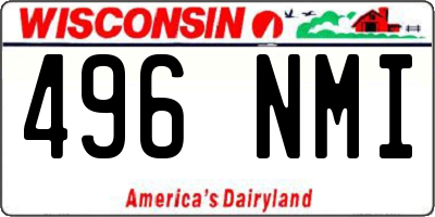 WI license plate 496NMI