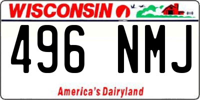 WI license plate 496NMJ