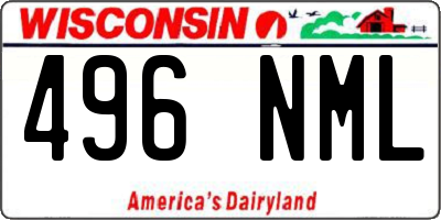 WI license plate 496NML