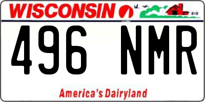 WI license plate 496NMR