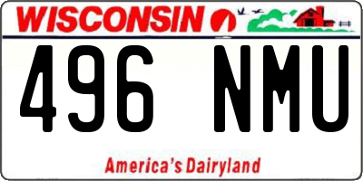WI license plate 496NMU
