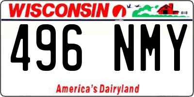 WI license plate 496NMY