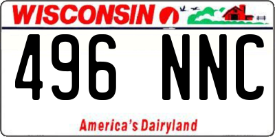 WI license plate 496NNC