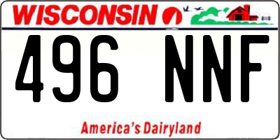 WI license plate 496NNF