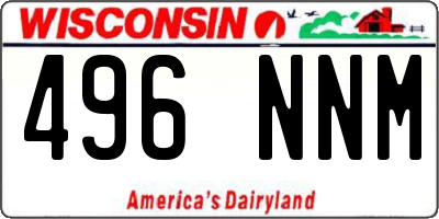 WI license plate 496NNM