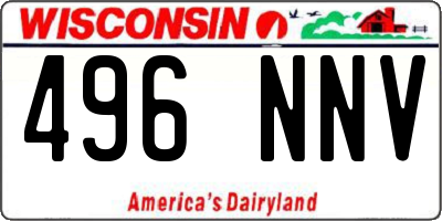 WI license plate 496NNV