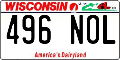 WI license plate 496NOL