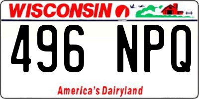WI license plate 496NPQ